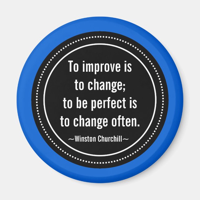 Churchill Inspiration Zitat Magnet (Vorne)