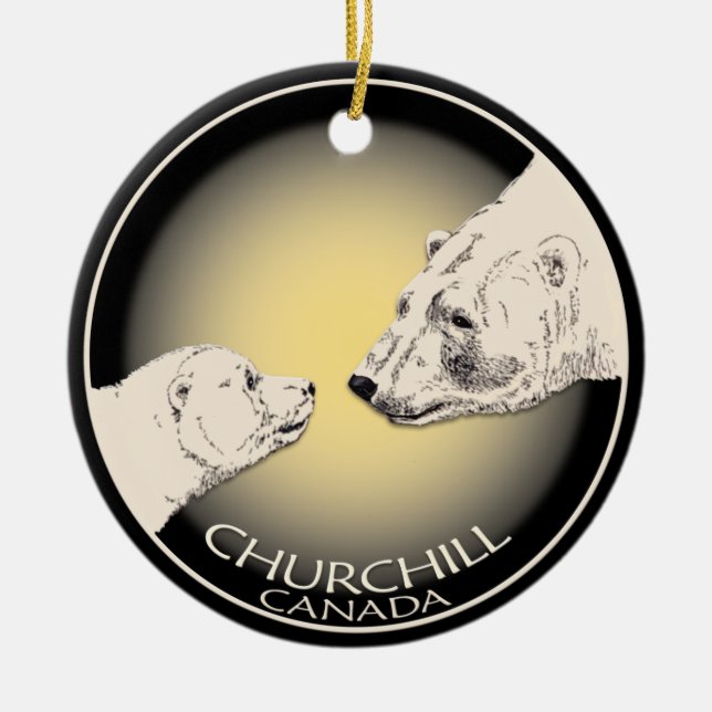 Churchill Ornament Personalisiert Polar Bear Souve (Vorne)