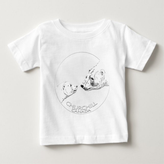 Churchill Souvenir Polar Bear Baby T - Shirt (Vorderseite)