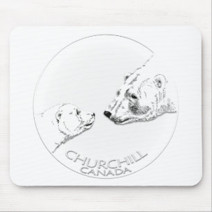 Churchill Souvenirs Polar Bären Kunst Shirt und Ge Mousepad