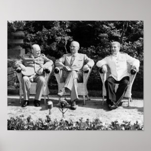 Churchill, Truman und Stalin - Potsdam - 1945 Poster