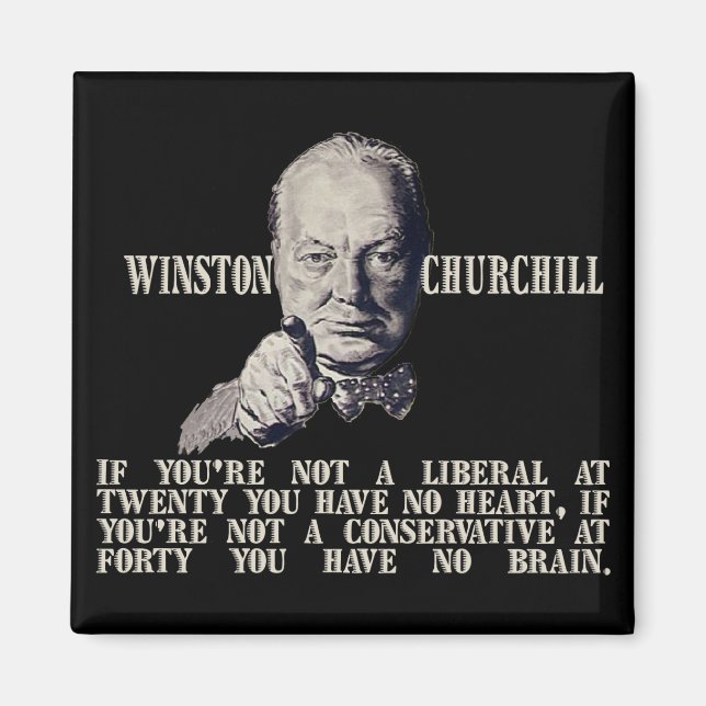 Churchill über die Konservativen und Liberalen Magnet (Vorne)
