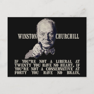 Churchill über die Konservativen und Liberalen Postkarte