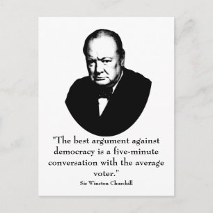 Churchill und Funny Zitat Postkarte