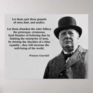 Churchill Zitat Poster