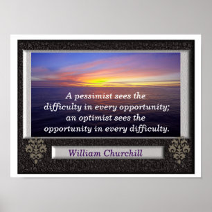 Churchill Zitat - Poster