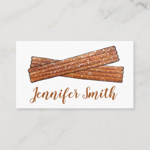 Churro Fried Teig Konditorei Koch Bäckerei Spanisc Visitenkarte