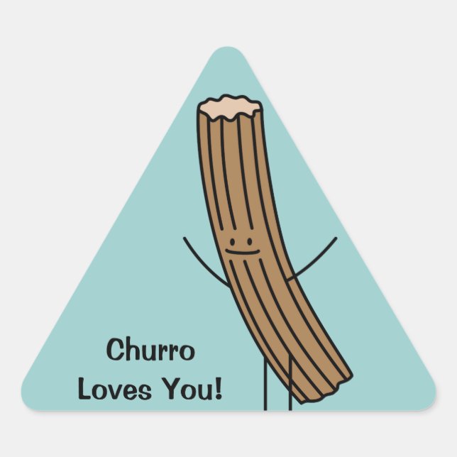Churro Lieben Sie! Dreieckiger Aufkleber (Vorderseite)