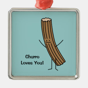 Churro Lieben Sie! Silbernes Ornament