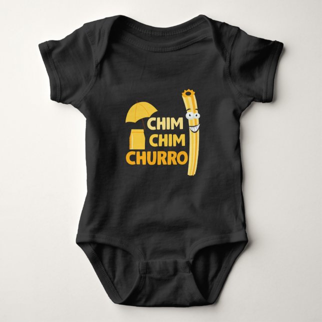 Churro Lover Funny Churros Themenpark Feinschmecke Baby Strampler (Vorderseite)