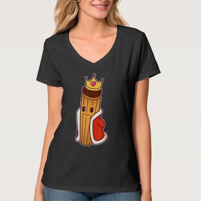 Churro Queen - Spanish  Portuguese Cuisine T-Shirt (Vorderseite)