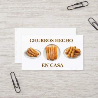 Churros hecho en casa visitenkarte