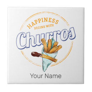 Churros Snack Vintag Dessert Retro Street Food Fliese