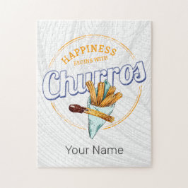 Churros Snack Vintag Dessert Retro Street Food Puzzle