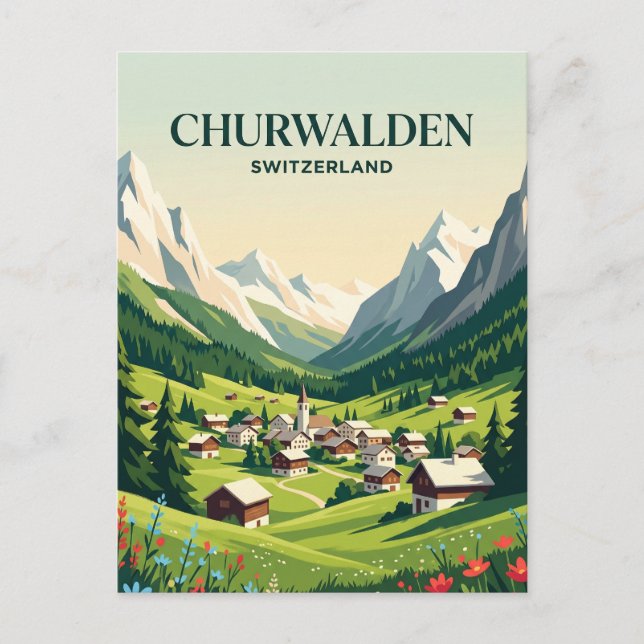 Churwalden Schweiz Postkarte (Vorderseite)