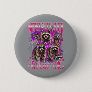 Chusband Waschbär Waschbär Meme Bootleg Illustrati Button