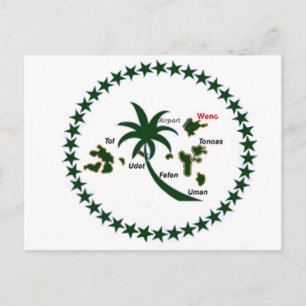 Chuuk Flag Postkarte