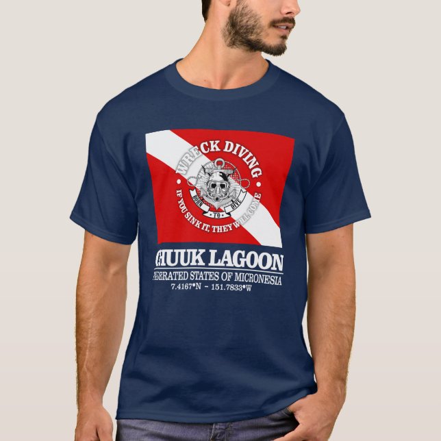 Chuuk Lagoon (beste Wracks) T-Shirt (Vorderseite)