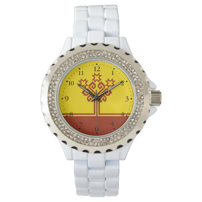 Chuvashia Flag Armbanduhr (Vorderseite)