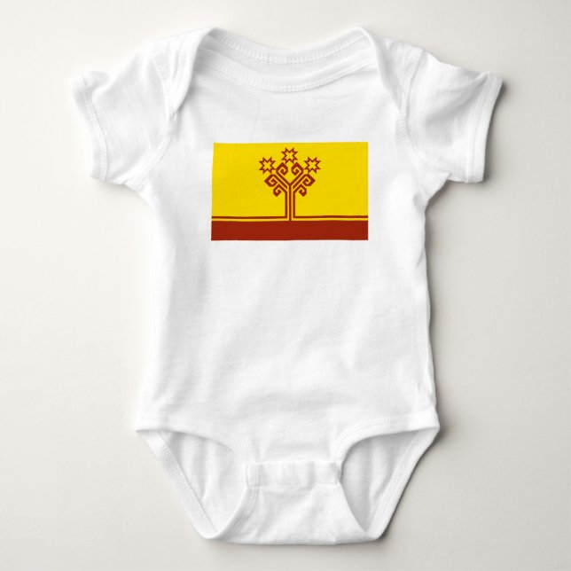 Chuvashia Flag Baby Strampler (Vorderseite)