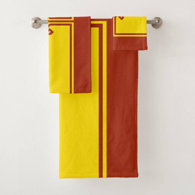 Chuvashia Flag Badhandtuch Set (Insitu)