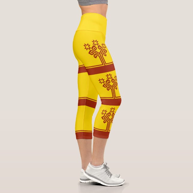 Chuvashia Flag Capri Leggings (Rechts)