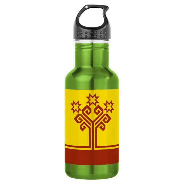 Chuvashia Flag Edelstahlflasche (Vorderseite)