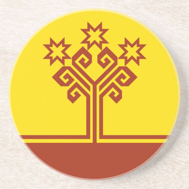 Chuvashia Flag Getränkeuntersetzer (Vorne)