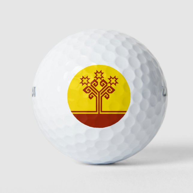 Chuvashia Flag Golfball (Vorderseite)