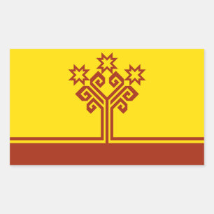 Chuvashia Flag Rechteckiger Aufkleber