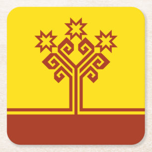 Chuvashia Flag Rechteckiger Pappuntersetzer