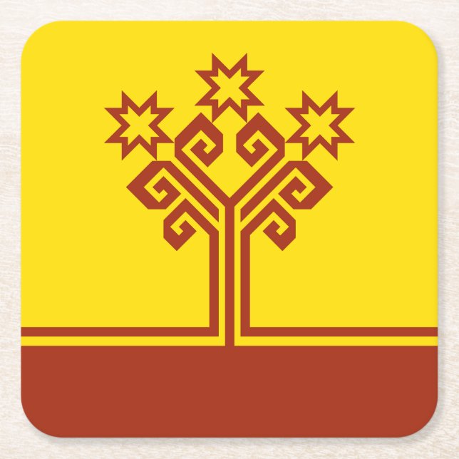 Chuvashia Flag Rechteckiger Pappuntersetzer (Vorderseite)