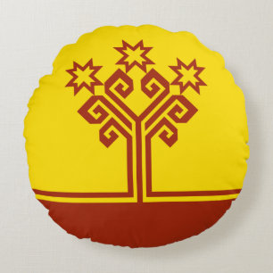 Chuvashia Flag Rundes Kissen