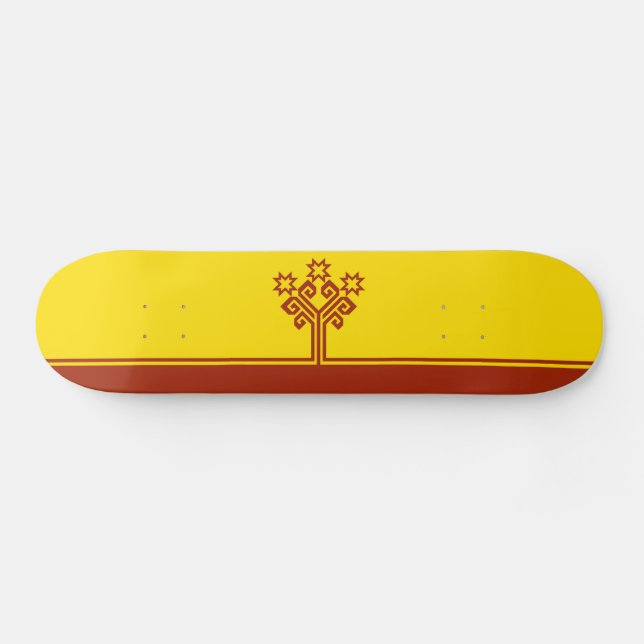 Chuvashia Flag Skateboard (Horizontal)