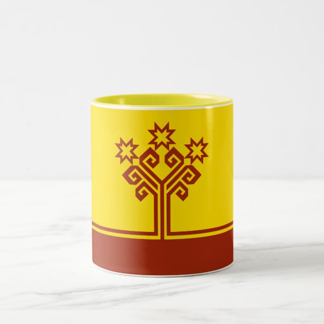 Chuvashia Flag Zweifarbige Tasse (Mittel)