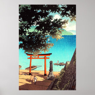 Chuzenji Temple am Utagahama Beach Kawase Hasui Poster