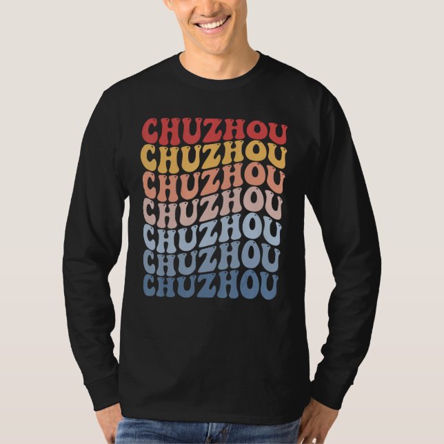 Chuzhou City Groovy Retro T-Shirt (Vorderseite)