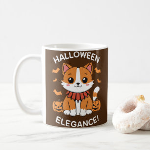 Chuzzy the Cat: Halloween Elegance im Kawaii-Stil Kaffeetasse
