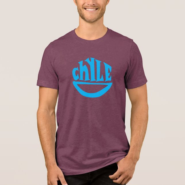 Chyle Smile Maroon & Blue T - Shirt (Vorderseite)