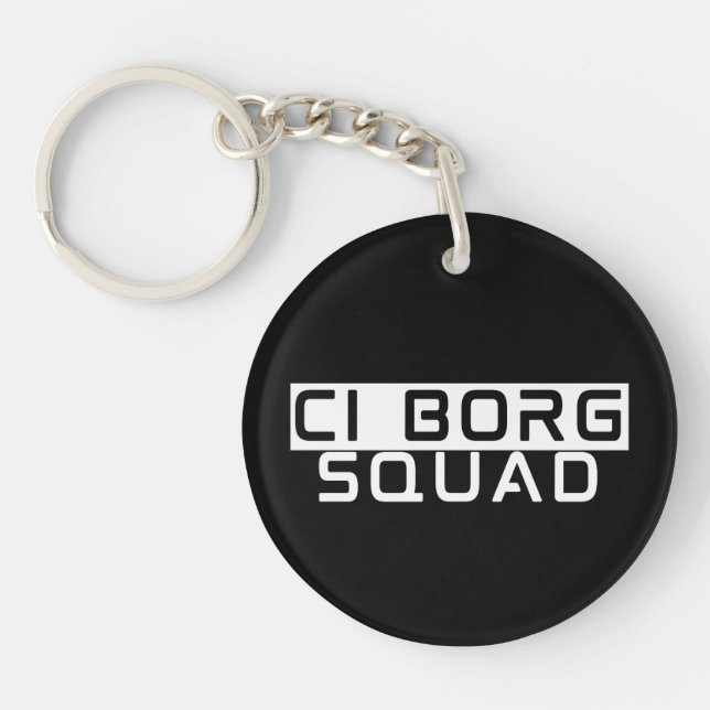 CI Borg Squad - Cochlear Implant / Deaf Bewusstsei Schlüsselanhänger (Vorderseite)