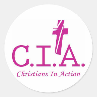 CIA-Agent an die Lord Christians in Action Runder Aufkleber