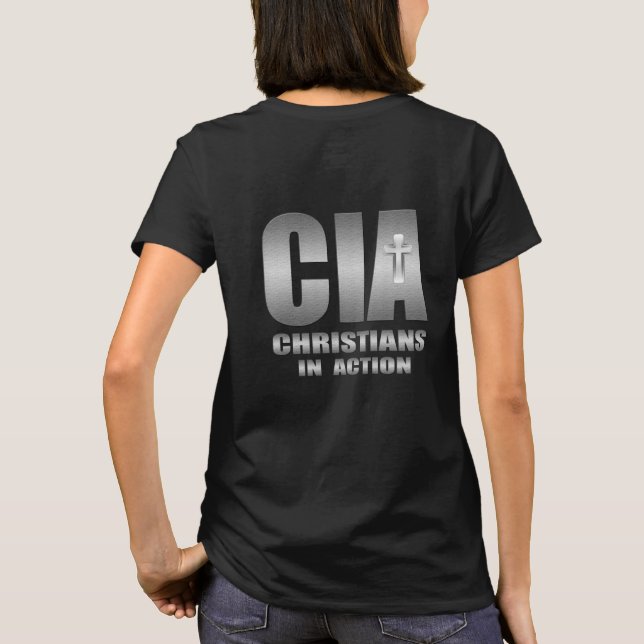 CIA-Christen in Action Church Bible Study Group T-Shirt (Rückseite)