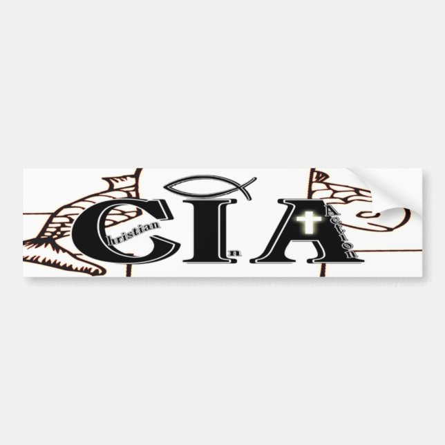 CIA CHRISTLICH IM AKTIONS-AKRONYM AUTOAUFKLEBER (Vorne)