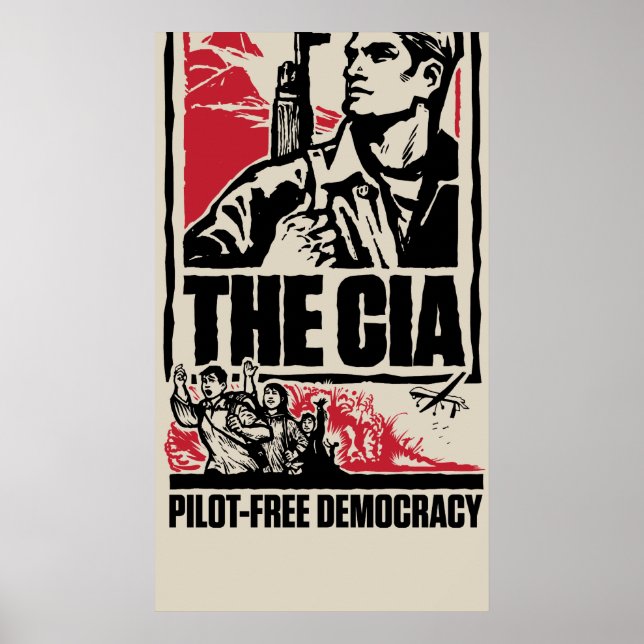 CIA-Pilot-freies Demokratieplakat Poster (Vorne)