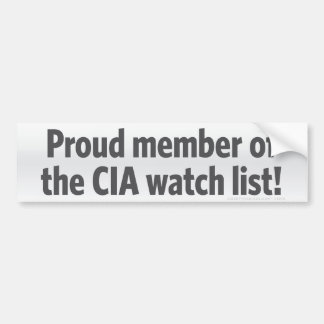 CIA-Uhr-Listen-Autoaufkleber Autoaufkleber