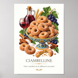 Ciambelline al Vino – Vintage italienischer Nachti Poster