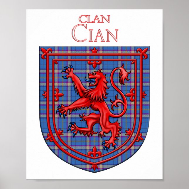 Cian von Ely Tartan Scottish Kariert Poster (Vorne)