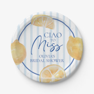 Ciao an Fräulein Lemon Brautparty Pappteller