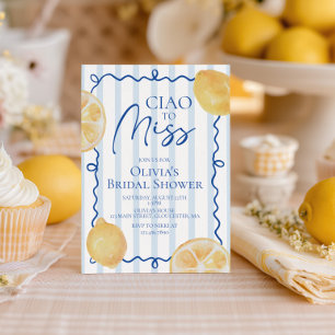 Ciao an Miss Lemons und Stripes Brautparty Einladung