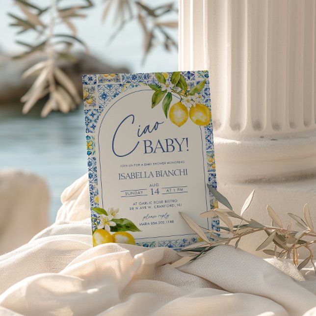 Ciao Baby Amalfi Coast Lemon Babydusche Einladung (Von Creator hochgeladen)
